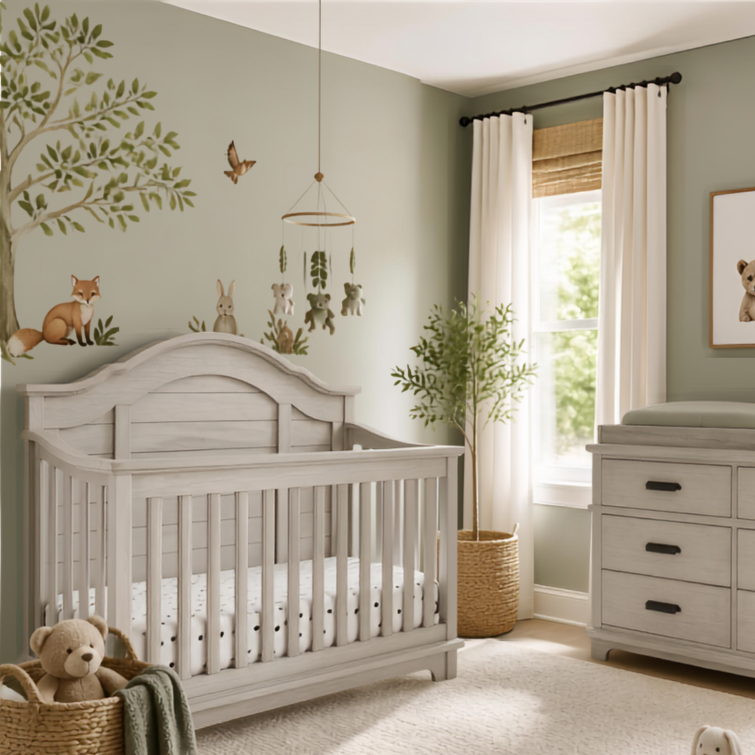 Green Woodland Themed Nursery