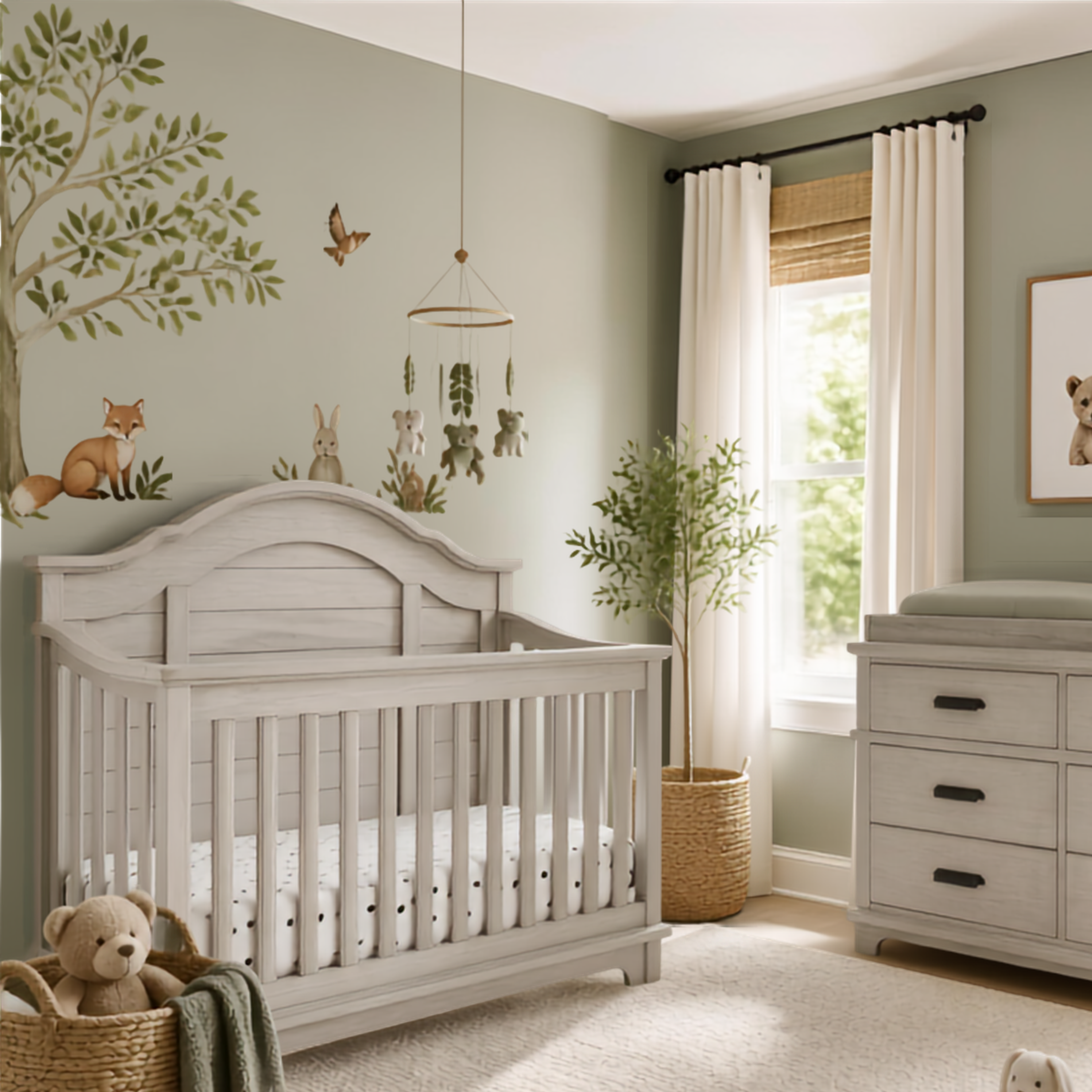 Green Woodland Themed Nursery