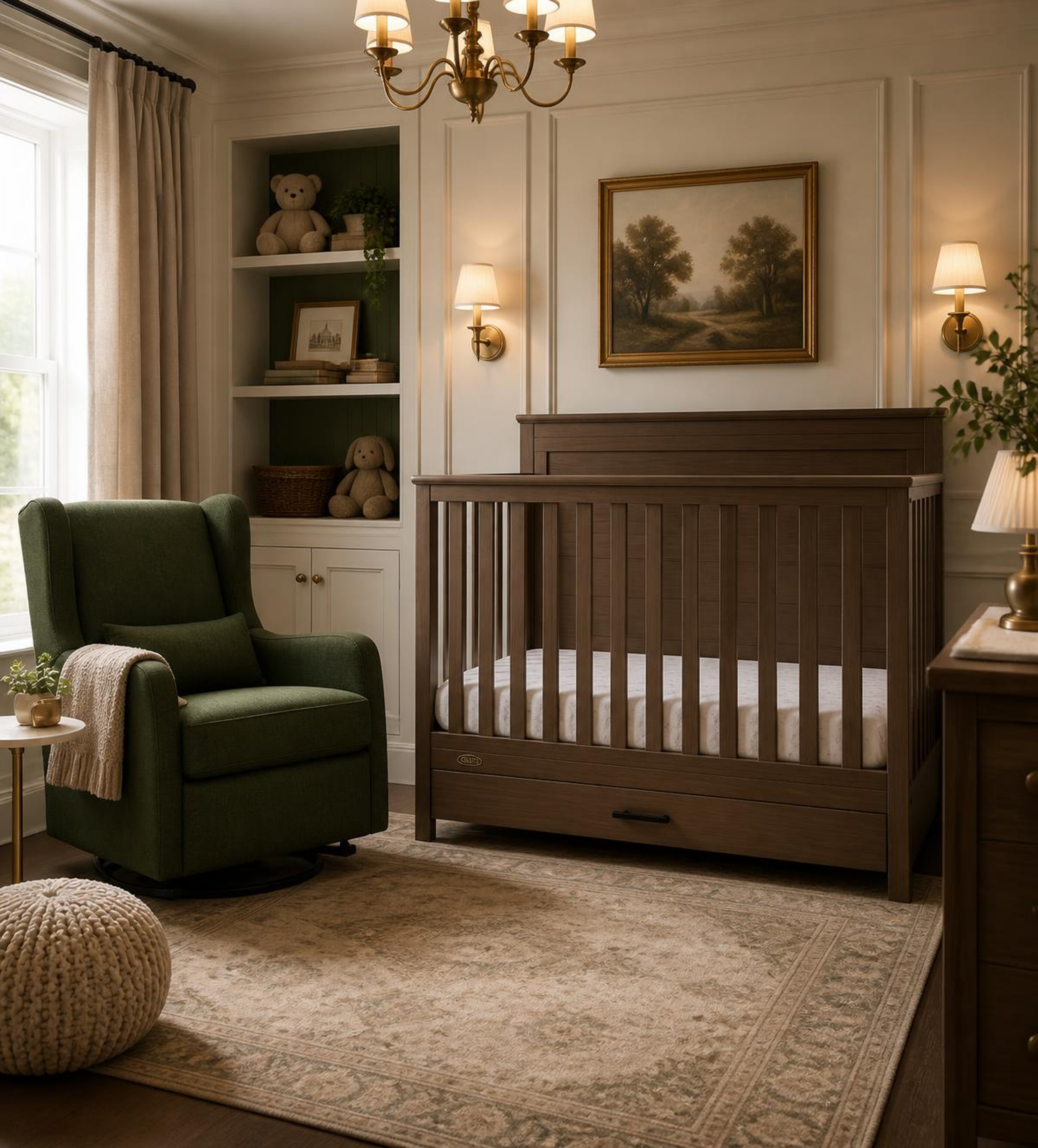 Timeless Green Nursery Ideas: Cozy Furniture for a Classic Nursery