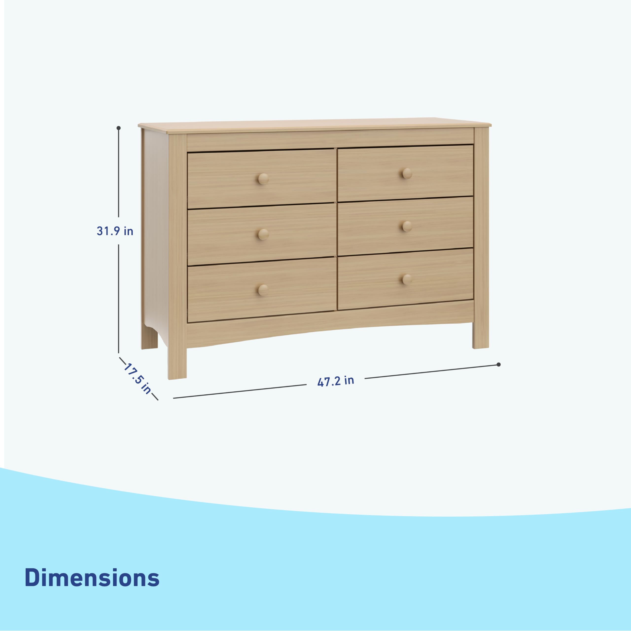 Graco Noah 6-Drawer Dresser, Driftwood
