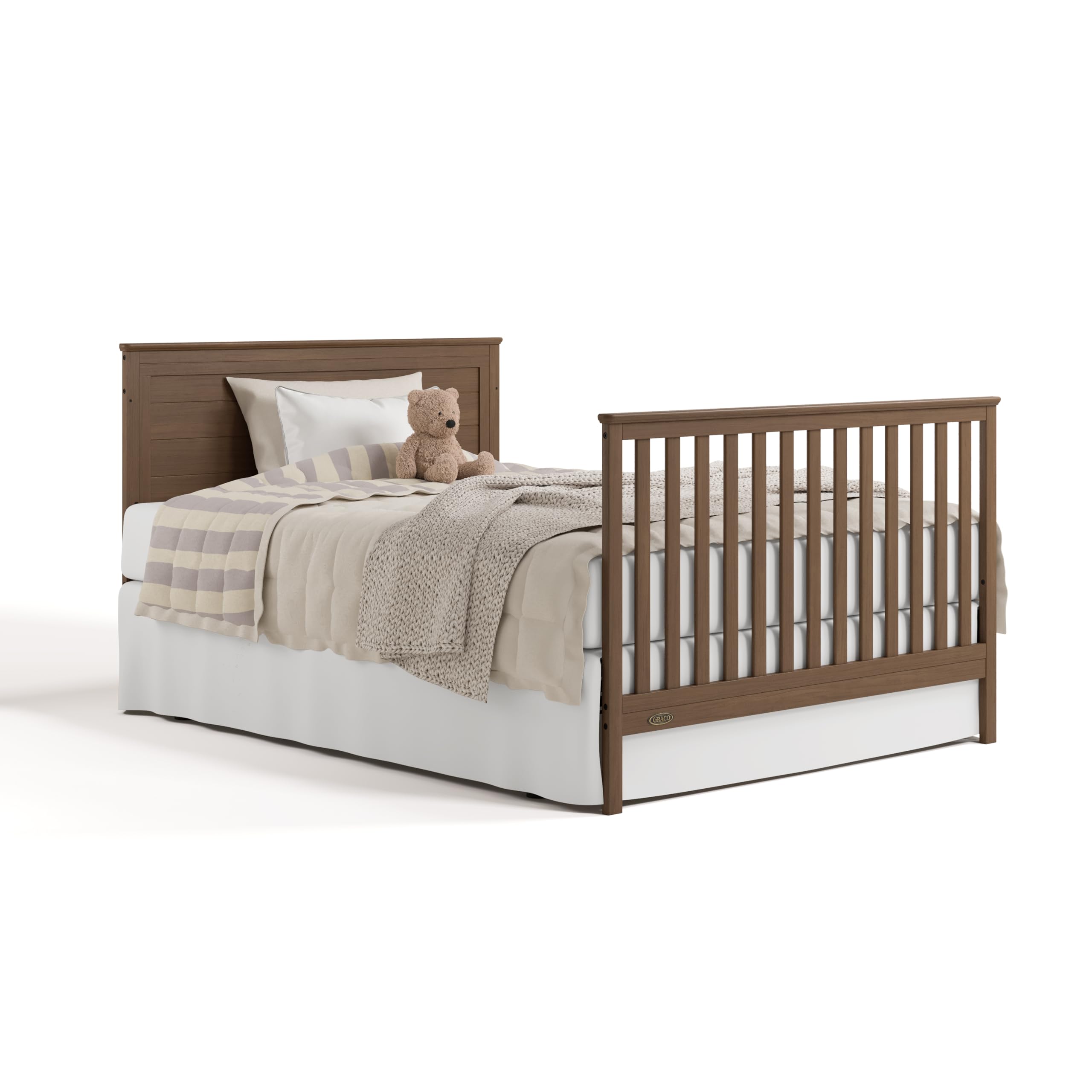 Graco Tristan 5-in-1 Convertible Crib with Drawer, Hazelnut