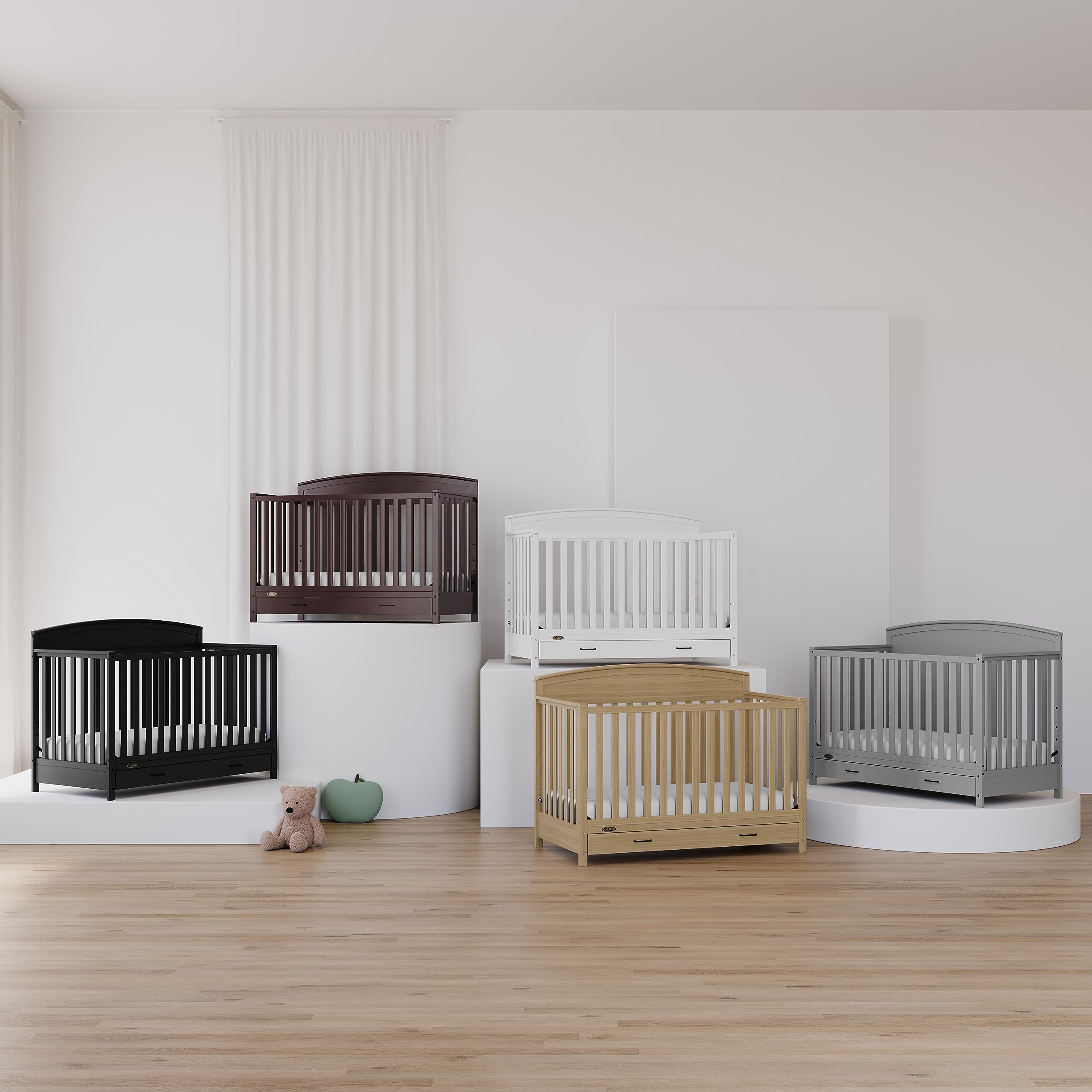 Graco Benton 5-in-1 Convertible Crib with Drawer, Driftwood