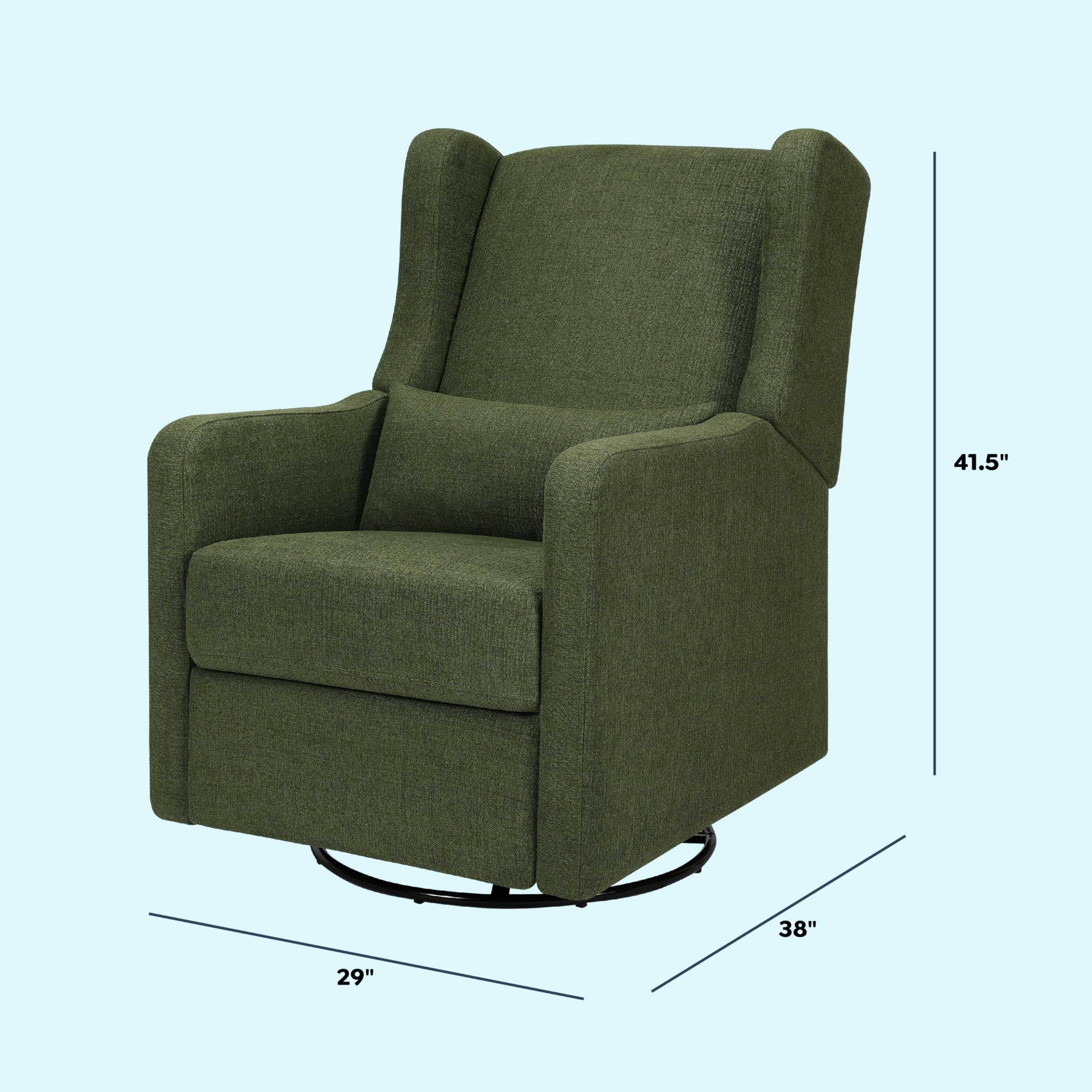 DaVinci Carter's Arlo Recliner, Performance Forest Green Linen