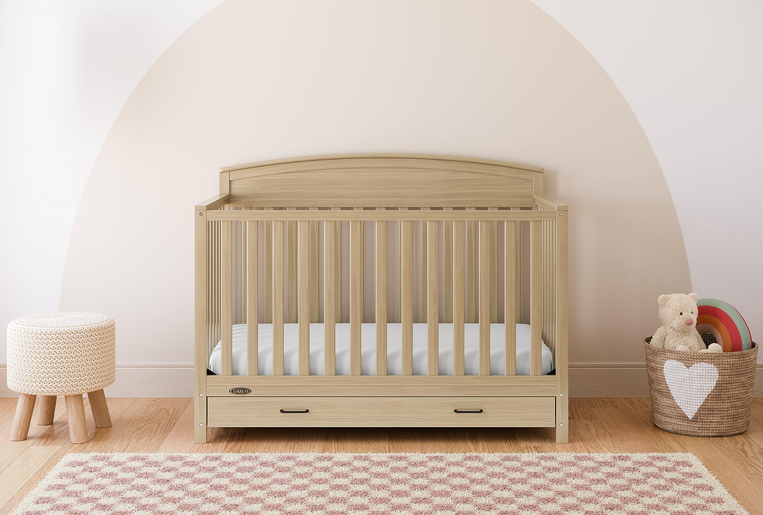 Graco Benton 5-in-1 Convertible Crib with Drawer, Driftwood